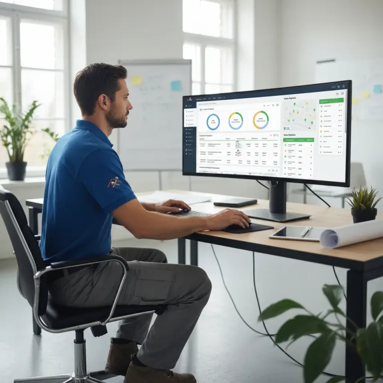 Roofing professional logging into AccuLynx