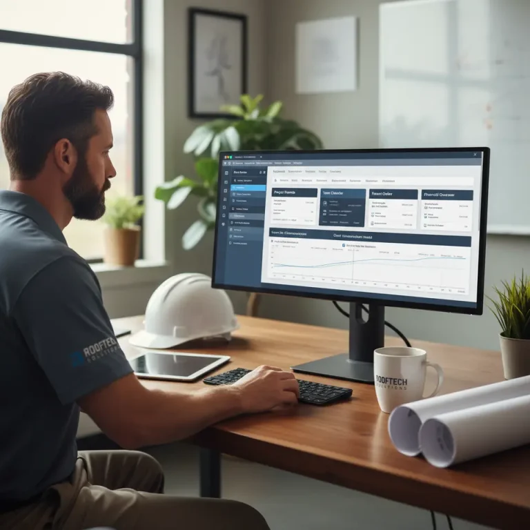 How to Log Into AccuLynx for Roofing Pros 9 Roofing professional logging into AccuLynx CRM