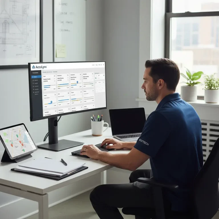 Log Into AccuLynx: A Step-by-Step Guide 4 Roofing professional using AccuLynx software