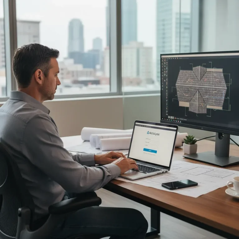 Log Into AccuLynx: A Complete Guide 3 Contractor accessing AccuLynx roofing CRM software