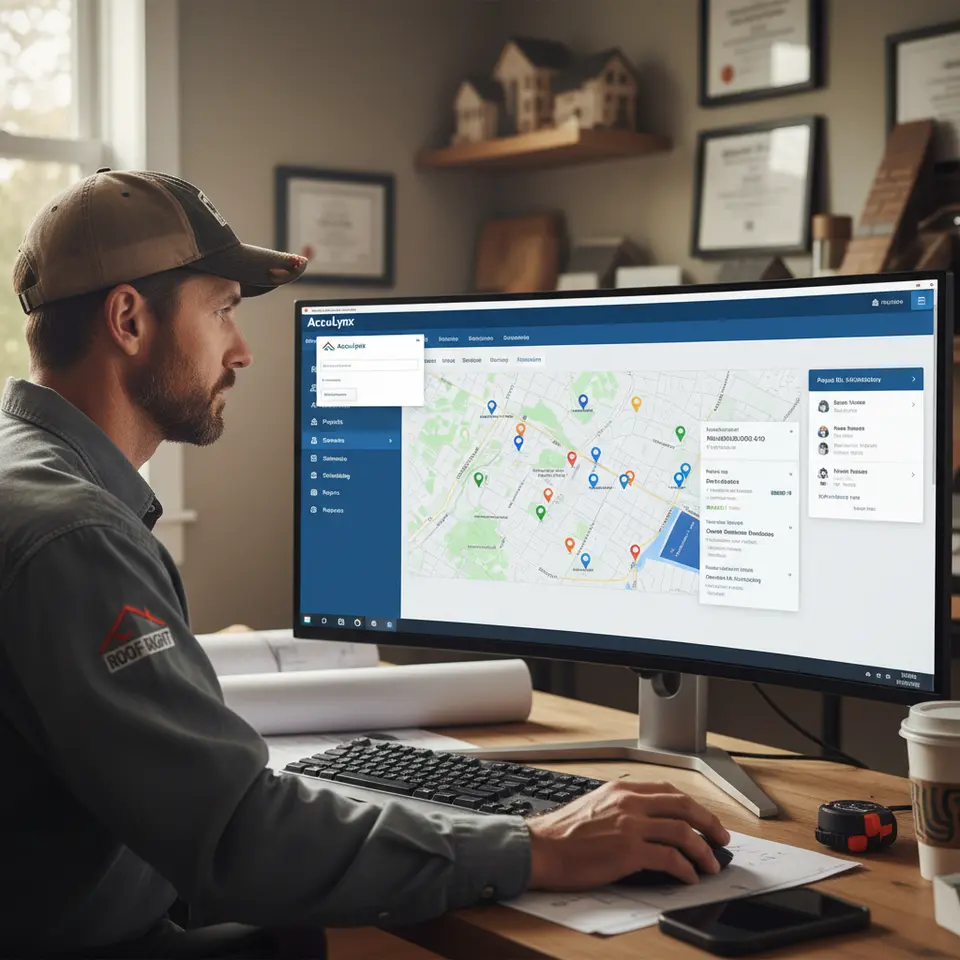 Roofing contractor using AccuLynx CRM
